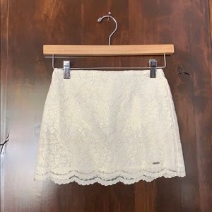White lace skirt